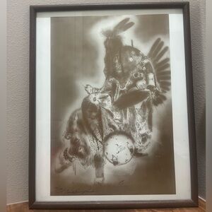 L. David Evening Thunder Native American Art “From Father To Son” No. 493/1000